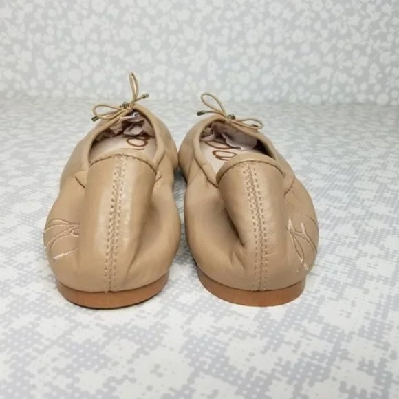 Sam Edelman Tan Flats with Bow Detail - Picture 5 of 6